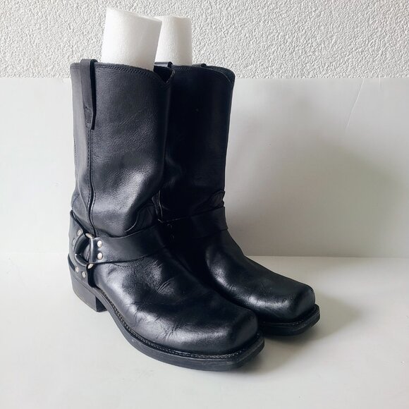 Durango Black Ride Tec Full Grain Leather Harness Motorcycle Biker Boot Men's 12 - Picture 2 of 11